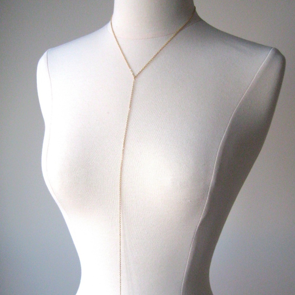 Delicate Gold Body Chain – Adjustable Necklace, Torso & Waist Fit